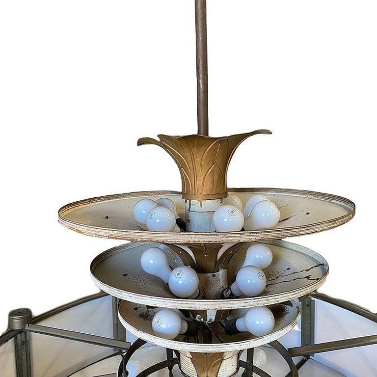 Grand Hollywood Theater 32 Light Chandelier with Palm Motif - 8