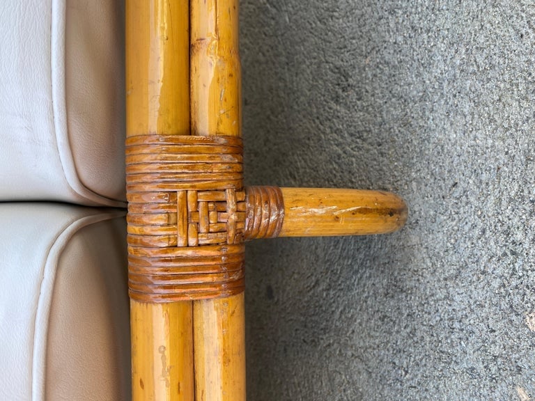 Restored 3/4 Round Pretzel Three-Seat Sofa with Open Base - 6