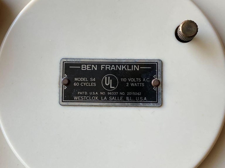 Art Deco Model "Ben Franklin" S4 Electric Clock by Westclox - 8