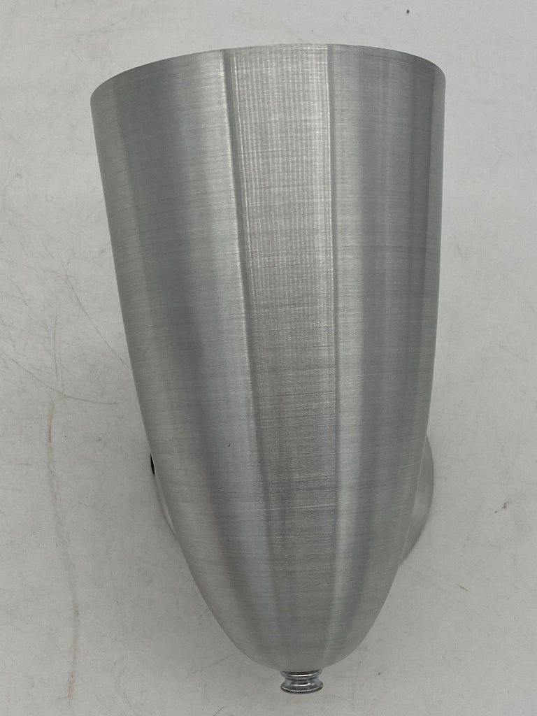 Mid Century Spun Aluminum Torchiere Wall Sconce, Unused Old Stock - 7