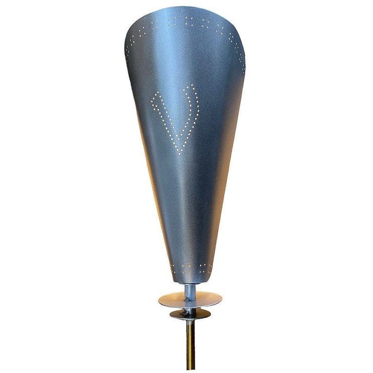 Mid-century Googie Modern Brushed Aluminum Torchiere Wall Sconce, 4 Available - 4