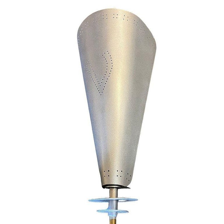 Mid-century Googie Modern Brushed Aluminum Torchiere Wall Sconce, 4 Available - 5