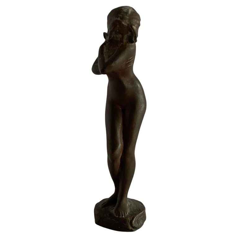 Bronze Shy Nude Women Art Nouveau Letter Wax Seal Stamp - 2