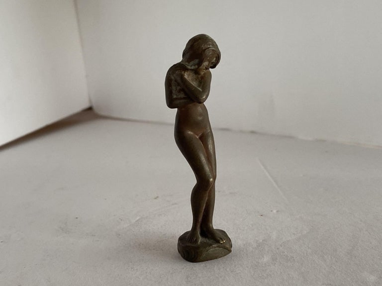 Bronze Shy Nude Women Art Nouveau Letter Wax Seal Stamp - 4