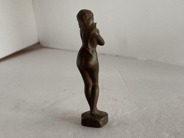 Bronze Shy Nude Women Art Nouveau Letter Wax Seal Stamp - 5