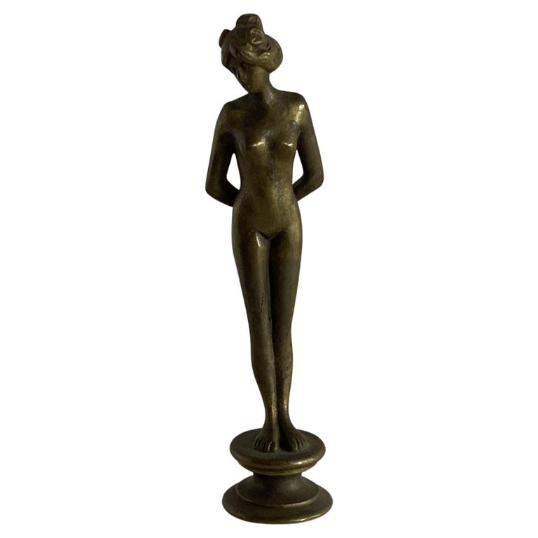 Bronze Art Nouveau Nude Women Letter Wax Seal Stamp - 2