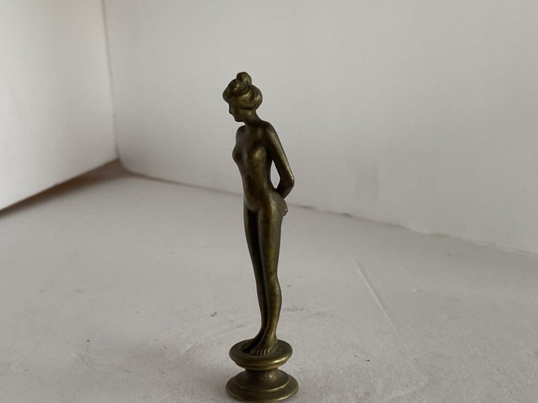 Bronze Art Nouveau Nude Women Letter Wax Seal Stamp - 3