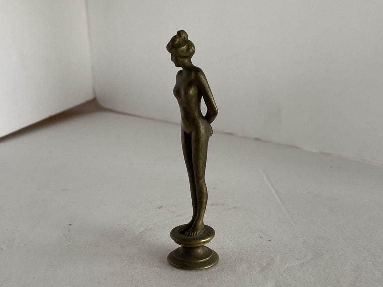 Bronze Art Nouveau Nude Women Letter Wax Seal Stamp - 4