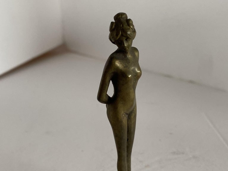Bronze Art Nouveau Nude Women Letter Wax Seal Stamp - 7