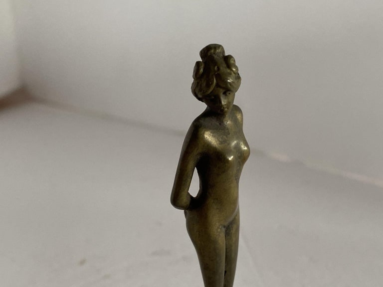 Bronze Art Nouveau Nude Women Letter Wax Seal Stamp - 8
