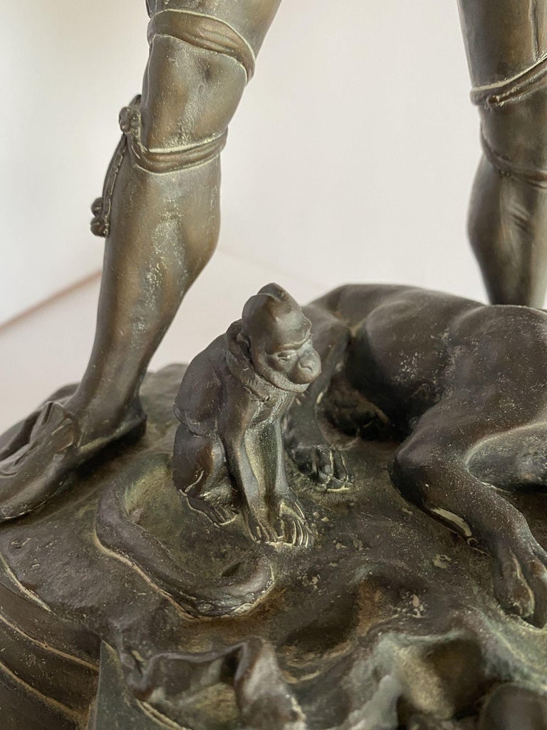Victorian Bronze Jester Sculpture by After Alfred Barye, France 1860 - 10