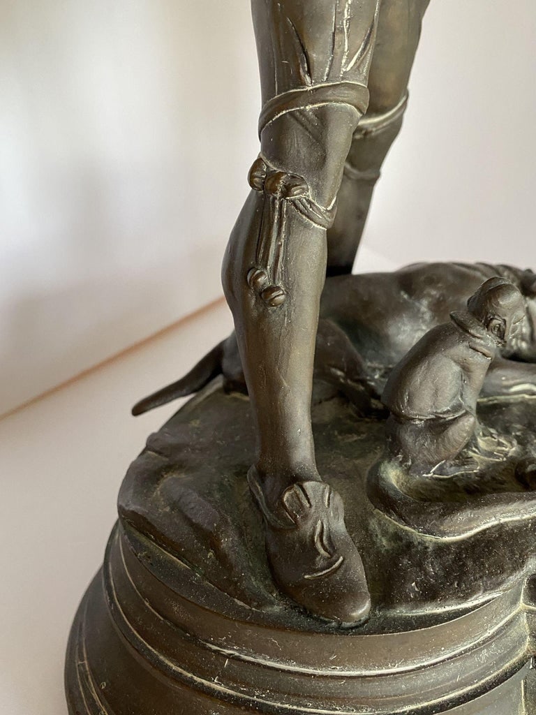 Victorian Bronze Jester Sculpture by After Alfred Barye, France 1860 - 17