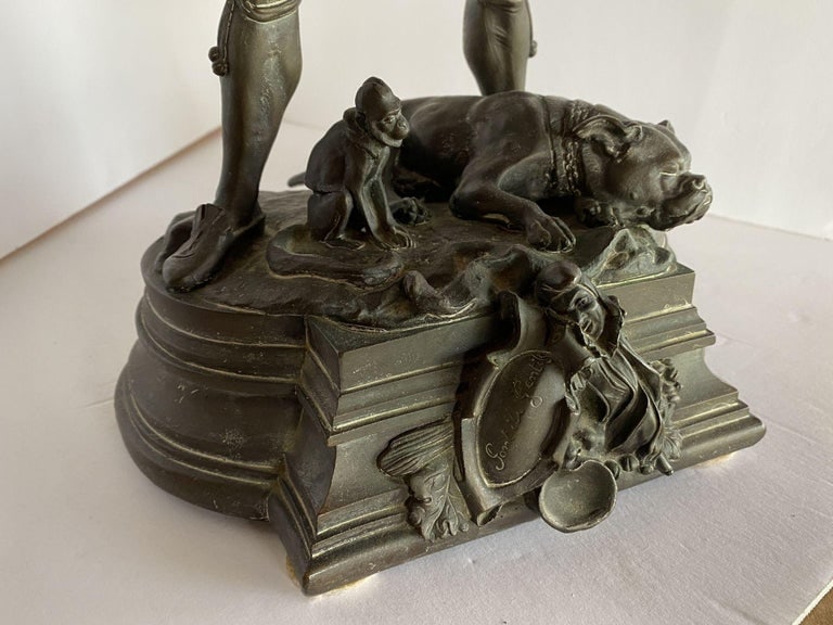 Victorian Bronze Jester Sculpture by After Alfred Barye, France 1860 - 5