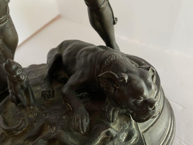 Victorian Bronze Jester Sculpture by After Alfred Barye, France 1860 - 9