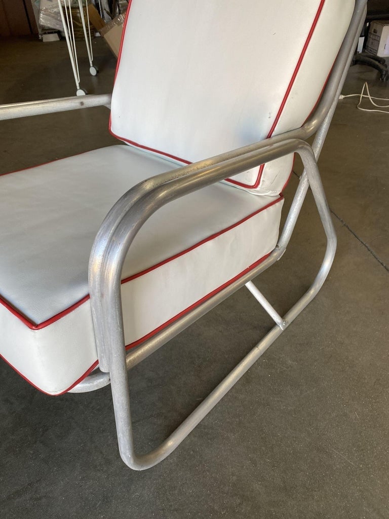 Aluminum Patio/Outdoor Mid-century Lounge Chair With Speed Arms - 4