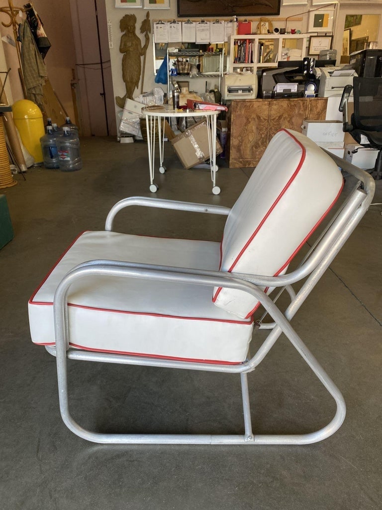 Aluminum Patio/Outdoor Mid-century Lounge Chair With Speed Arms - 5
