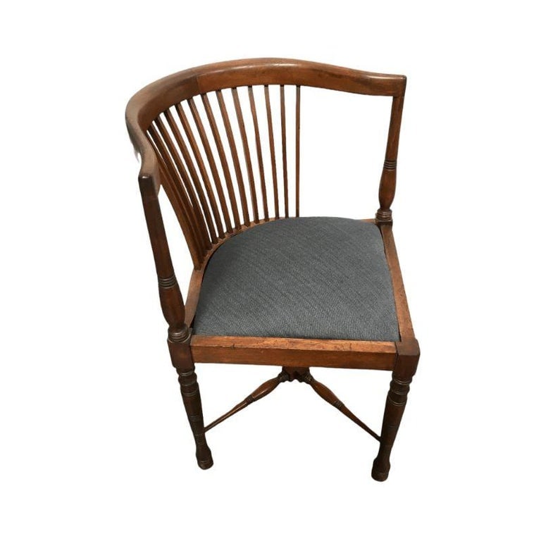 Jugendstil Maple Wood Corner Chair with Upholstered Seat by Adolf Loos, c. 1900 - 5
