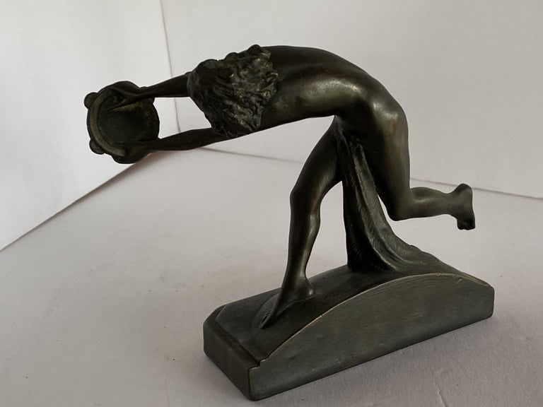 Art Nouveau Nude Female Nymph Cast Bronze Bookends, Pair - 8