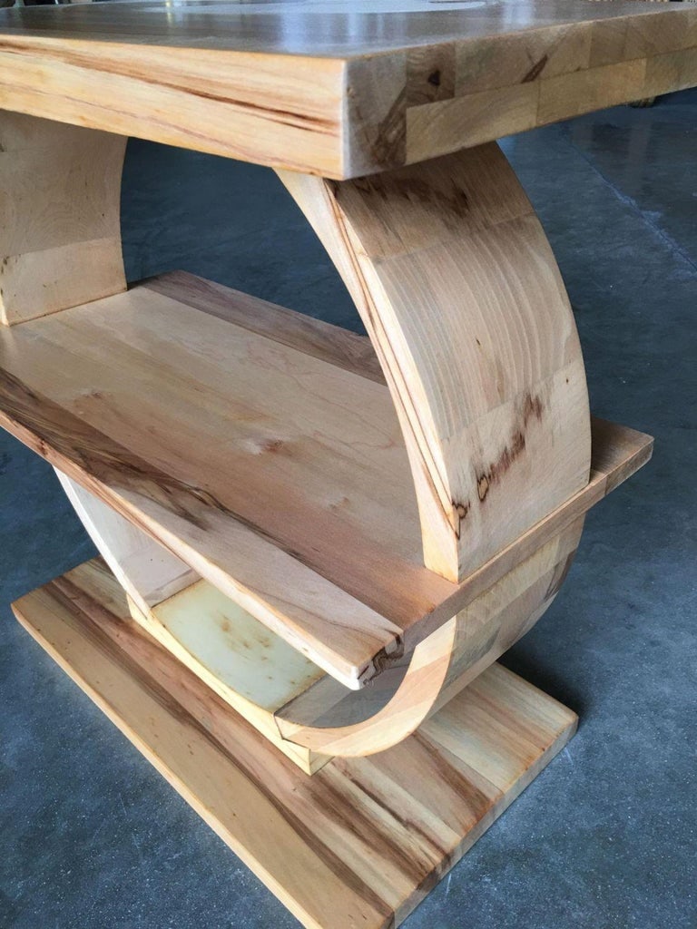 1920s Art Deco Geometreic "Ring" Maple Side Table - 6