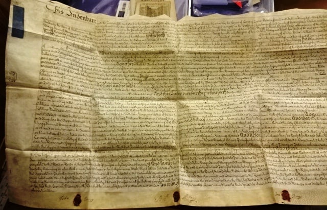 1749 Nicely Penned English Vellum Indenture Red Wax Seals (1 of 4)