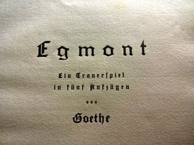 1929 Private Press Goethe Egmont - 2