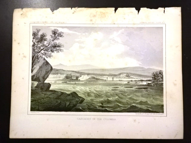 1860 FOUR Colored Lithographs Columbia River Rockies - 4