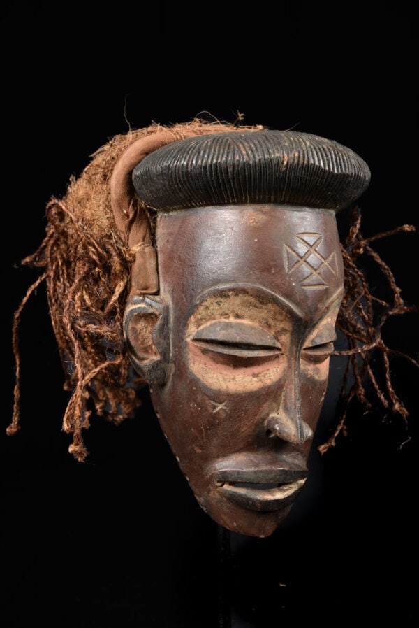 Mask - Wood, Raphia - Chokwe - Congo DRC - 5