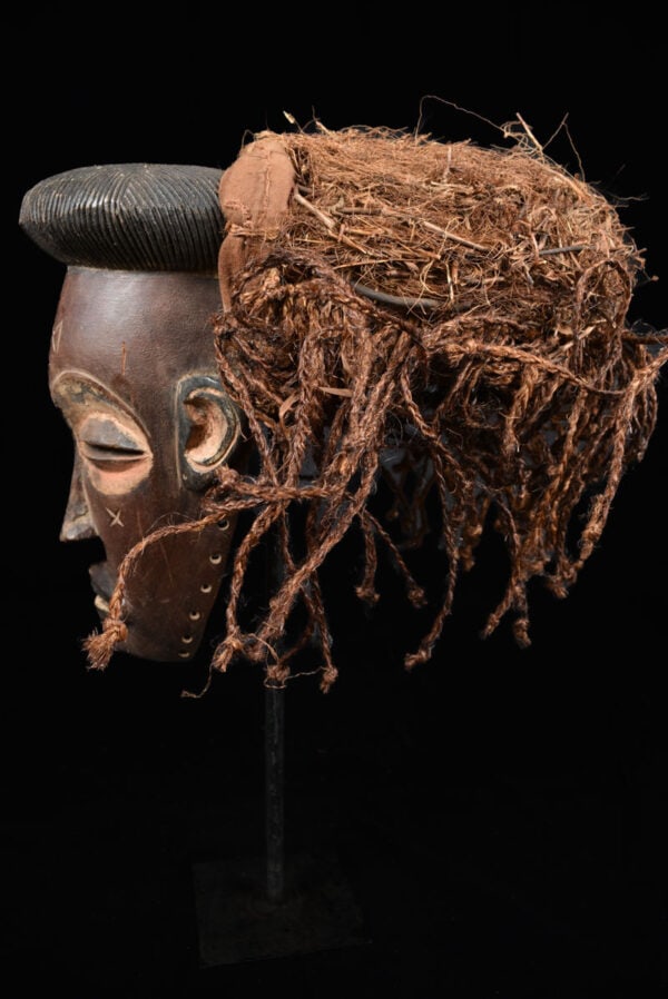 Mask - Wood, Raphia - Chokwe - Congo DRC - 6
