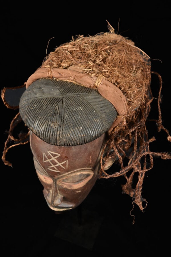 Mask - Wood, Raphia - Chokwe - Congo DRC - 7