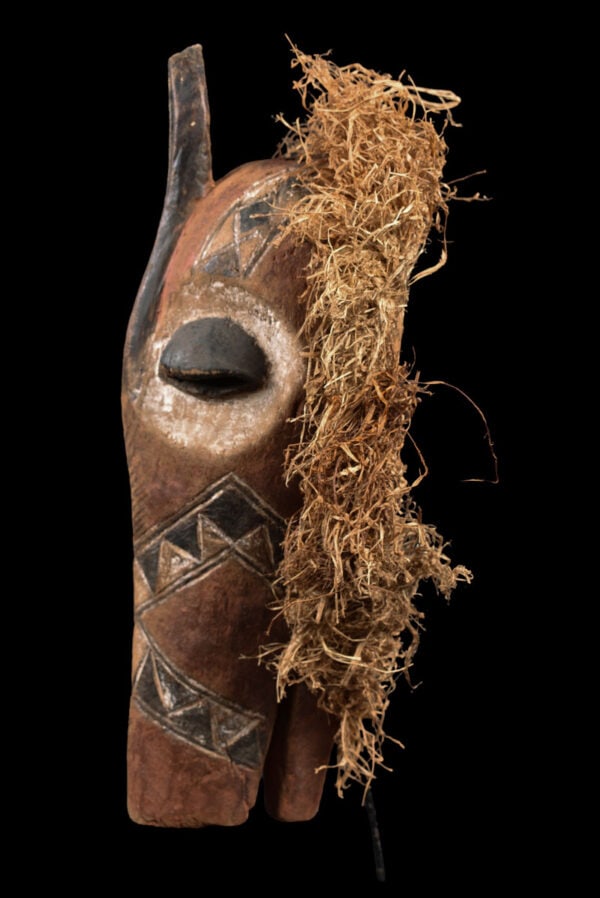 Initiation mask - Wood, Raphia - Bembe - DR Congo - 3