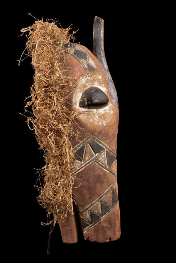 Initiation mask - Wood, Raphia - Bembe - DR Congo - 4