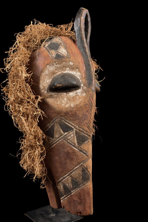 Initiation mask - Wood, Raphia - Bembe - DR Congo - 5