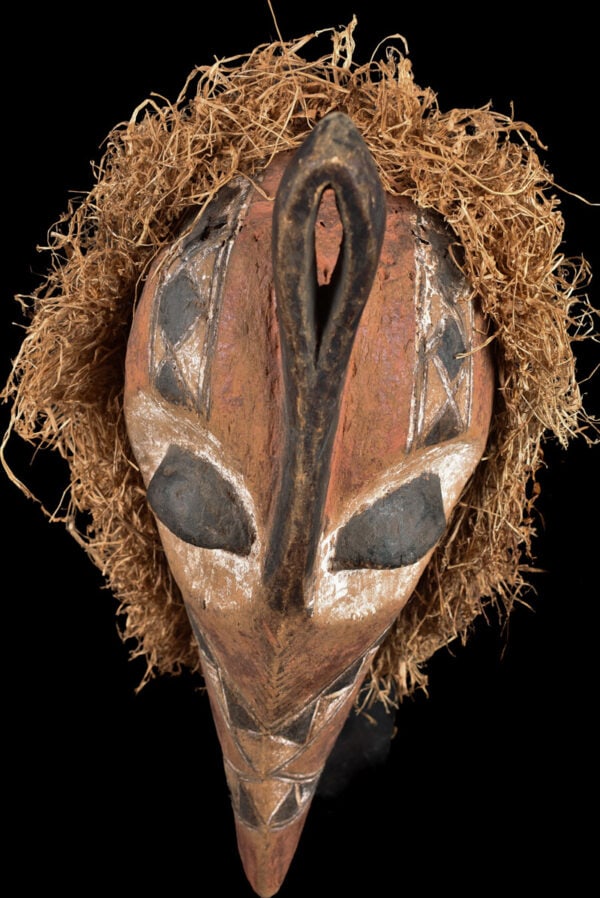 Initiation mask - Wood, Raphia - Bembe - DR Congo - 6
