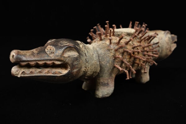 Nkisi Kozo - Glass, Nail, Wood - Bakongo - Congo - 2
