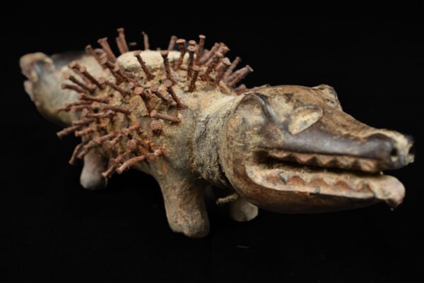 Nkisi Kozo - Glass, Nail, Wood - Bakongo - Congo - 4
