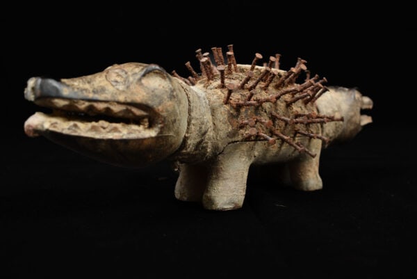 Nkisi Kozo - Glass, Nail, Wood - Bakongo - Congo - 5