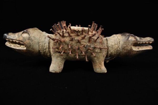 Nkisi Kozo - Glass, Nail, Wood - Bakongo - Congo - 6
