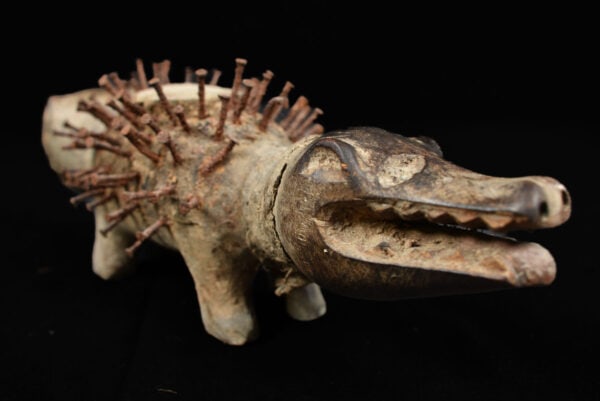 Nkisi Kozo - Glass, Nail, Wood - Bakongo - Congo - 7