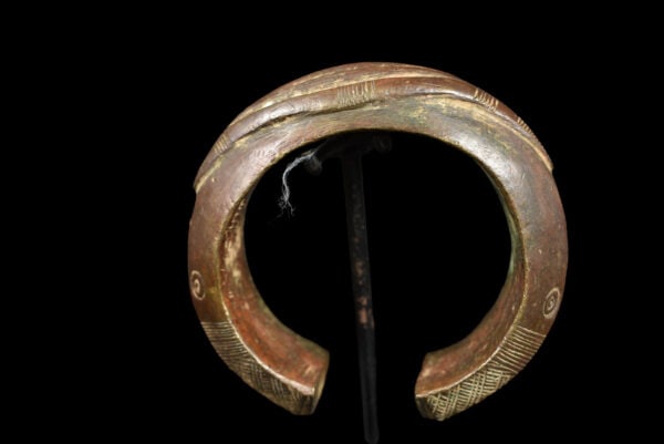 Bracelet / Currency - Bronze Manilla - West Africa: Old copper Manilla - West African trade currency. Manillas are (almost ring-like) bracelets, mostly in bronze or copper, very rarely of gold. They served as a kind of money or barter. They were also