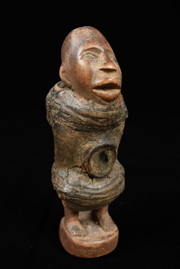 Figure - Wood- Bakongo Vili - Congo: Stylistic Bakongo Vili ancestor figure from Congo. Powerful appearance with with a great aged patina with traces of tribal use. Provenance: former private German collection. Object: Figure Ethnic