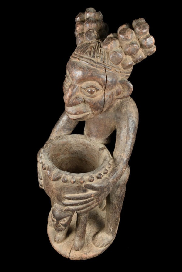 Bowl figure - Bamun - Grassland of Cameroon (81 cm) - 6