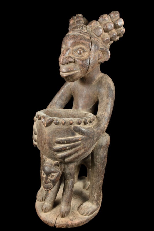 Bowl figure - Bamun - Grassland of Cameroon (81 cm) - 7