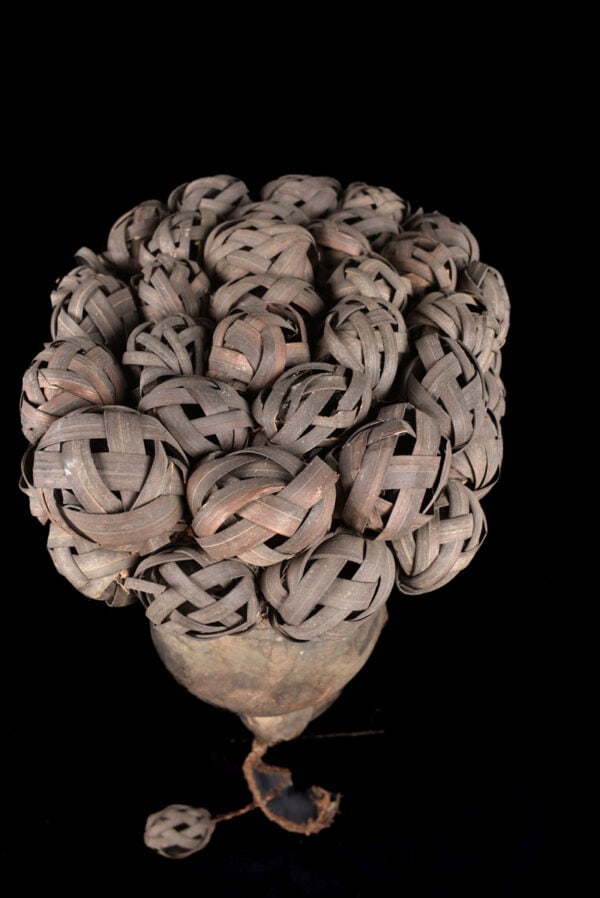 Initiation mask - Plant fibre, Wood - Salampasu - Congo - 6
