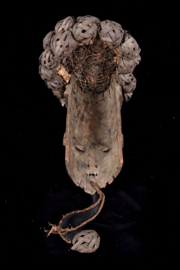 Initiation mask - Plant fibre, Wood - Salampasu - Congo - 7