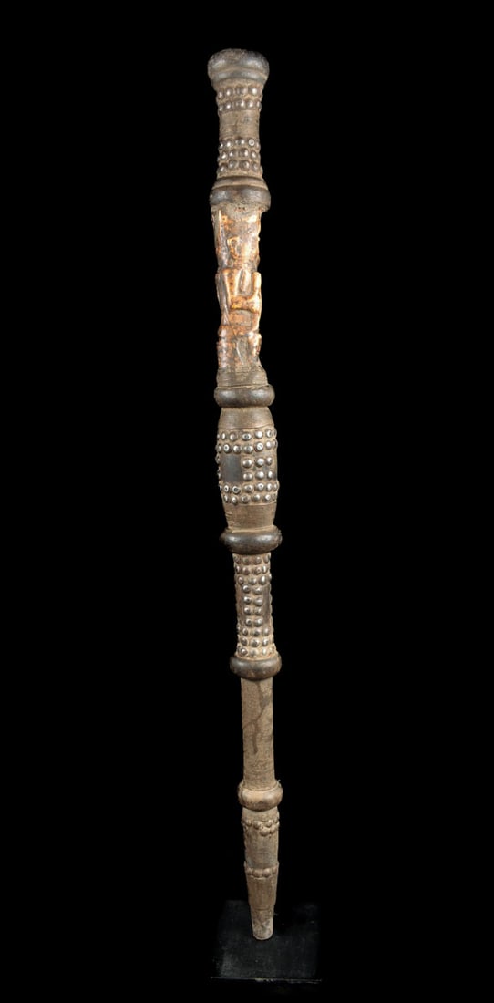 Power Stick / Scepter - Wood, Bone - Lega - DR Congo - 4