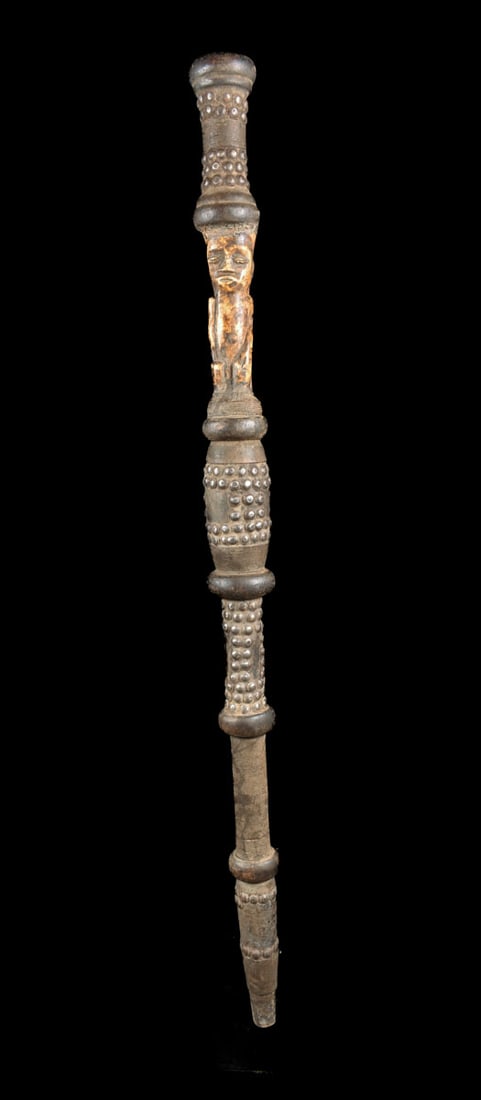 Power Stick / Scepter - Wood, Bone - Lega - DR Congo - 8