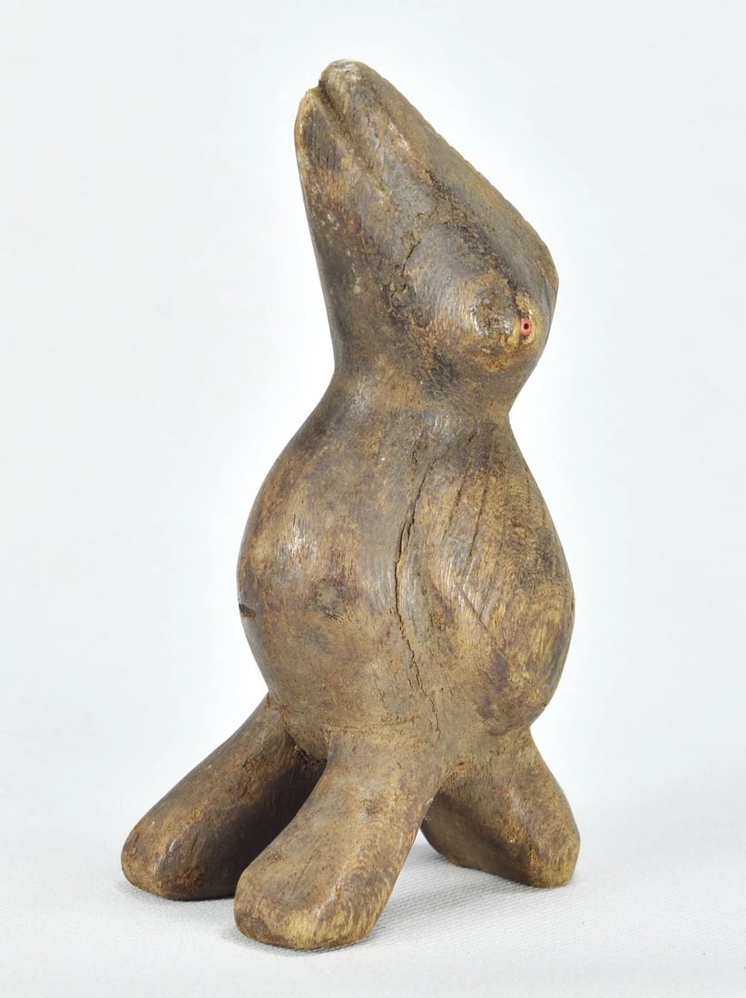 African Art Zoomorphic Lega Figure Bird Animal Statue sculpture Congo drc - 3