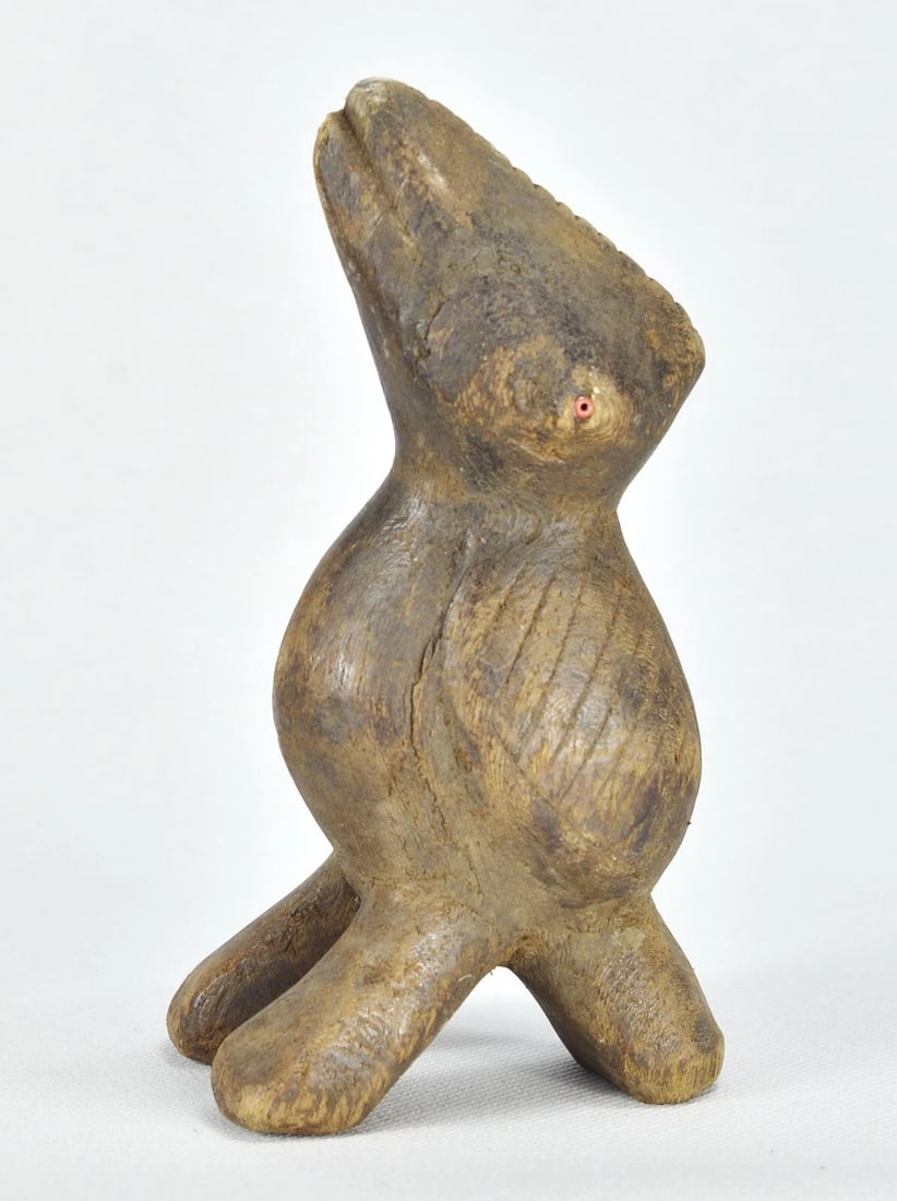 African Art Zoomorphic Lega Figure Bird Animal Statue sculpture Congo drc - 4
