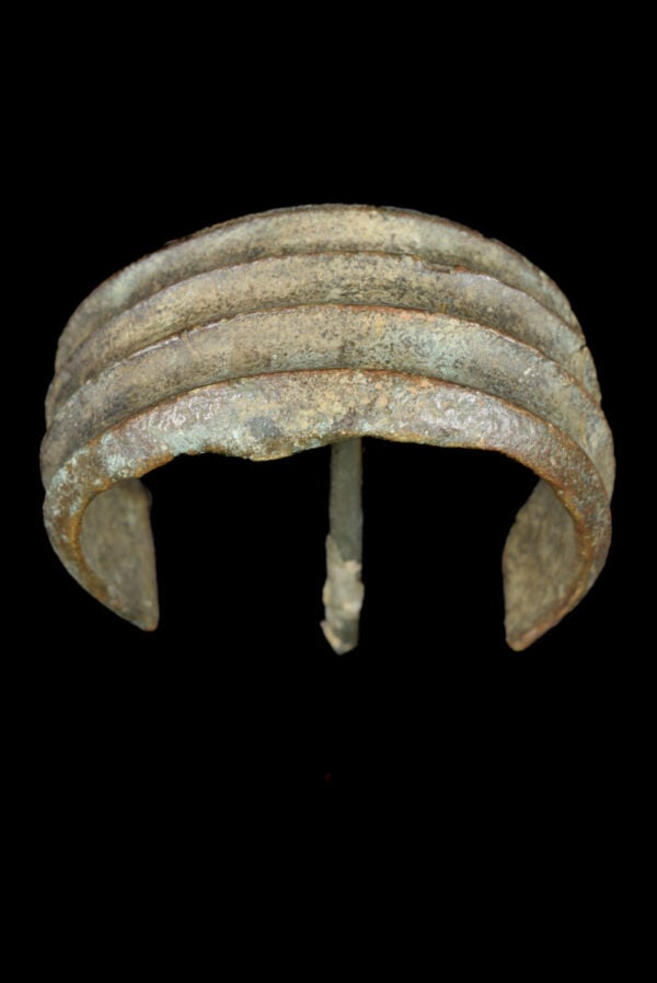 Anklet / Currency - Bronze - Mongo - Ekonda - Congo DRC: These anklets were worn by women of the Mongo tribe of northwest Congo. They were status symbols and were also used as currency. They were made by pouring hot copper and tin into molds set in the