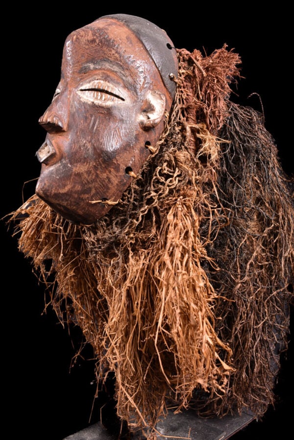 Mask - Wood, Raphia - Chokwe - Congo DRC - 3